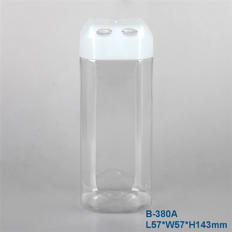 380ml square food plastic bottle