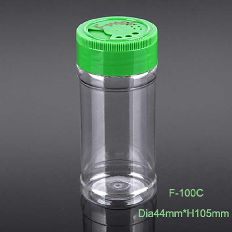Custom small 100cc 100ml salt plastic jar lid with holes