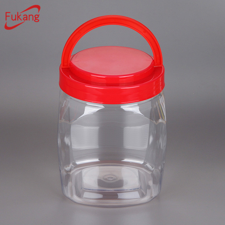 1800ml round food plastic bottle with a hand-held cap
