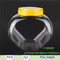 plastic container wholesale 5 liter big heart shape pet clear plastic jar for food packaging