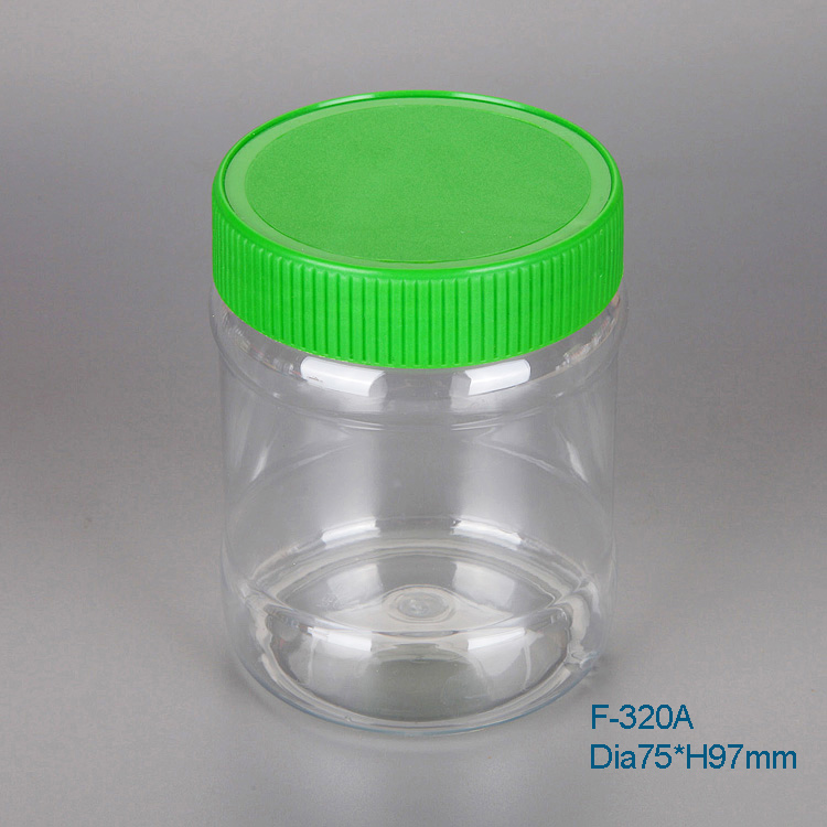 320ml circular food grade plastic bottle