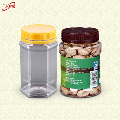 Made in China wholesale 250ml square PET sugar nut&tea&candy storage jars with screw plastic lid