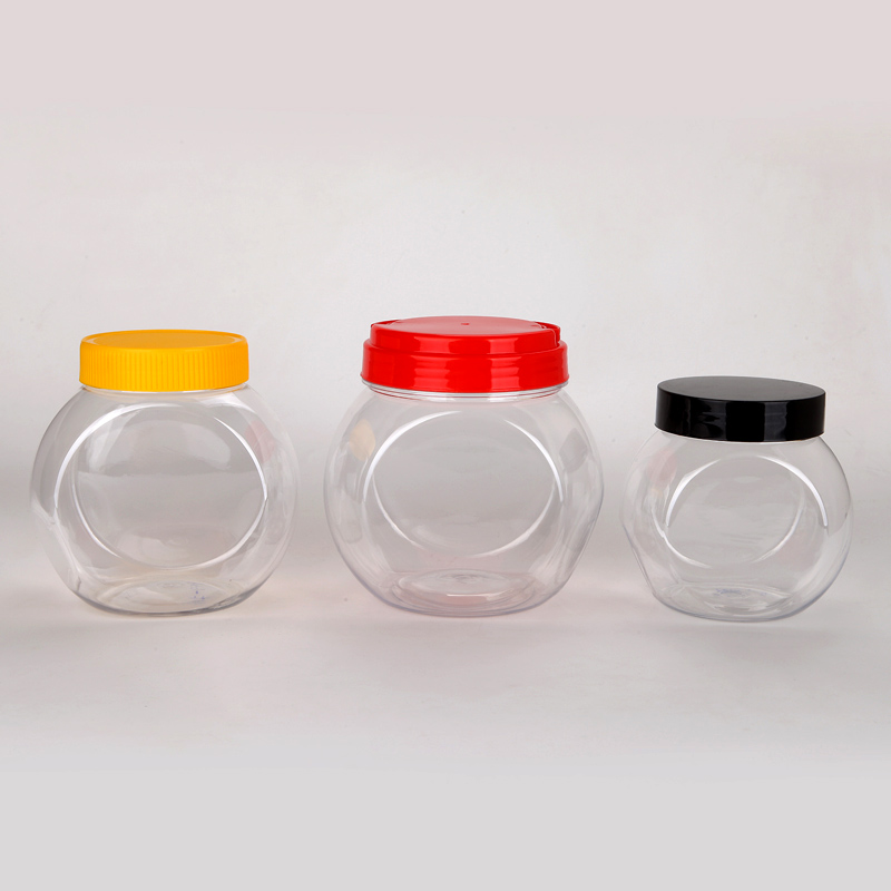 Most popular clear round PET plastic jar, food grade plastic container