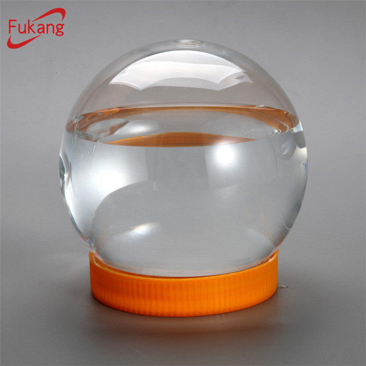 1 Liter ball shape PET plastic cookies jar and handle lid wholesale,plastic cookies PET jar bottle