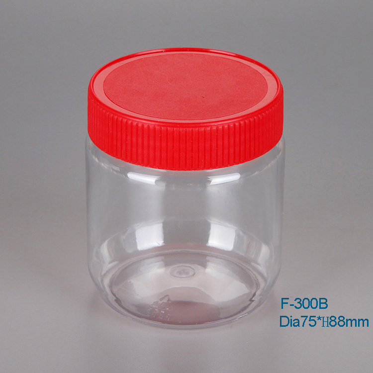 China Manufacturer PET Plastic Food Jar With Screw Top Lid