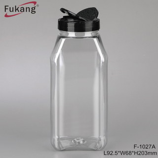 1027ml square seasoning plastic bottle