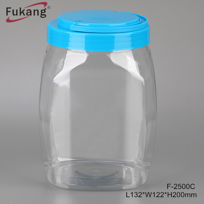 5 liter big PET jar plastic bottle with handle cap