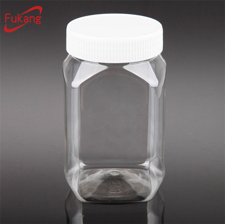 16oz 500ml Recycled Clear Pet Plastic Jars Wholesale