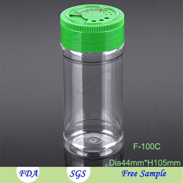 250ml plastic spice jar seal wholesale salt and pepper shaker bottle seasoning jar