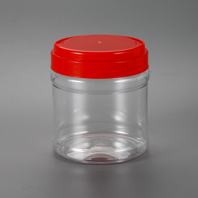 565ml circular PET food plastic bottle