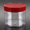 450ml empty clear round plastic PET cosmetic jar with plastic screw lids