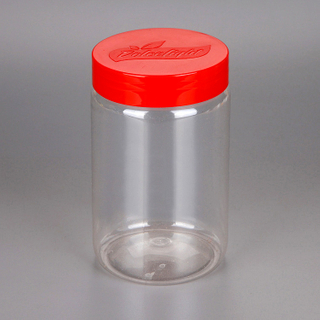 Transparent Color Round Shape PET Plastic Jar