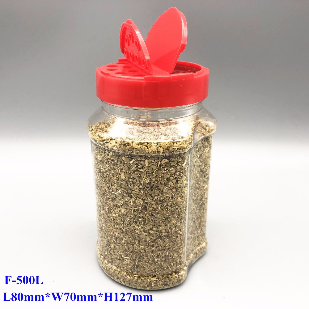 FDA certification 300ml 900ml 500ml plastic Home seasoning salt pepper shaker bottle sifter cap packaging spice jar set