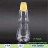 Factory supply 420ml PET plastic oil vinegar bottle sauce cruet jar for kitchen