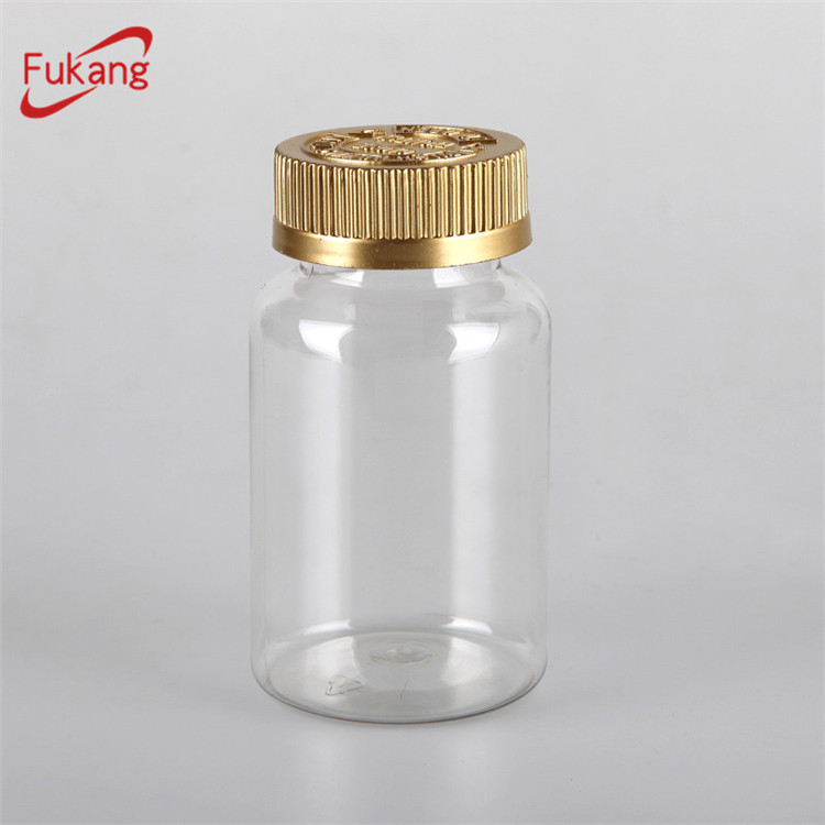 150cc Plastic Pills Bottles With Flip Top Cap, Green PET Bottle For Medicine