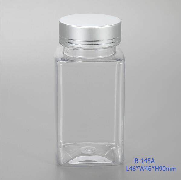 145ml square health product plastic bottle