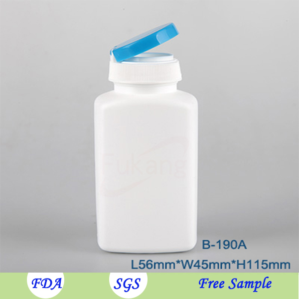 90ml square food grade health product plastic bottle
