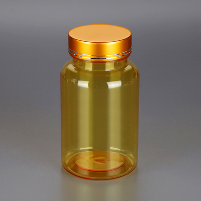 ODM/OEM 150cc color PET plastic capsule bottle with metal lid