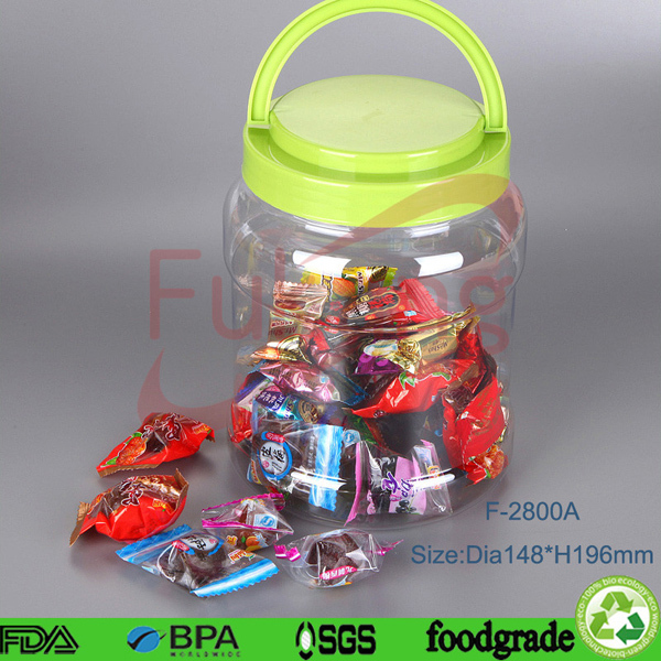 2.5L circular food grade plastic bottle
