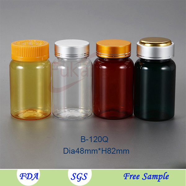 120ml circular food grade medicinal plastic bottle