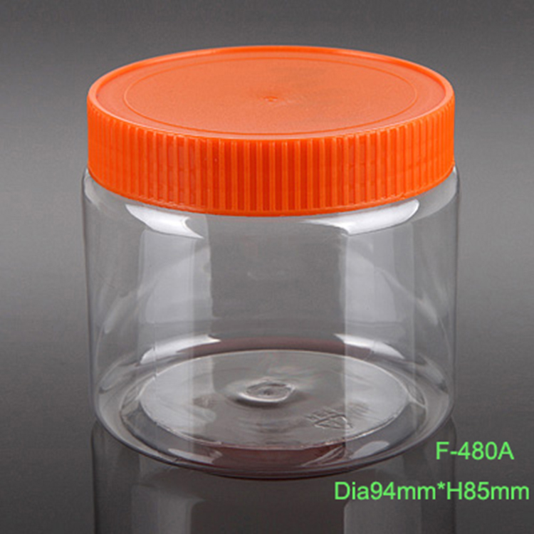 480ml plastic jars screw lid for food grade plastic jars wholesale