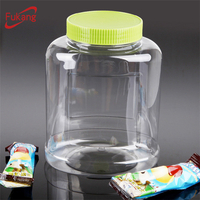 2L food powder food packaging plastic containers, pet plastic jars for cookie, wide mouth plastic candy jars supplier China
