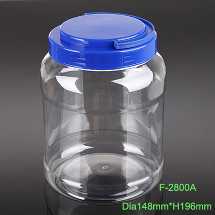 2800ml PET circular food plastic bottle