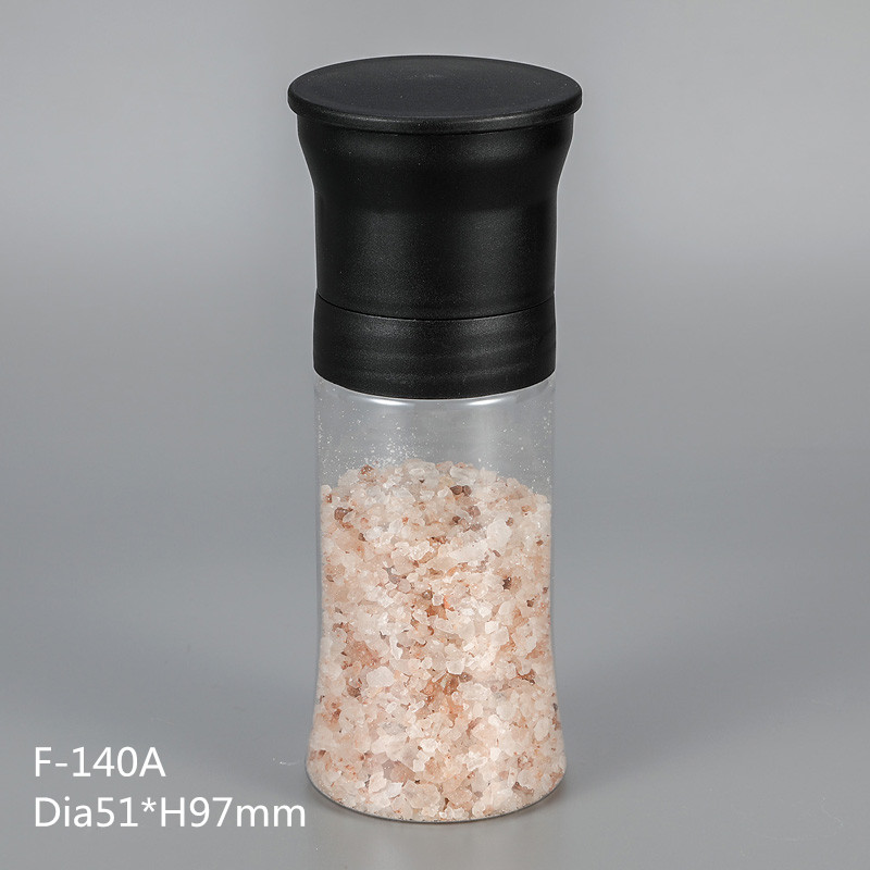 Custom size salt grinder bottle plastic spice grinder