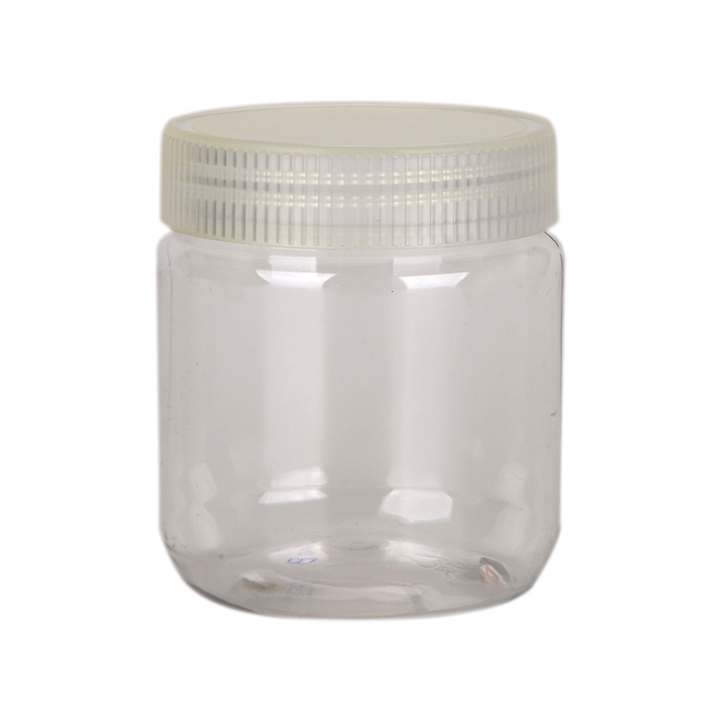 Wholesale clear 300ml food pet plastic jar
