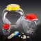 plastic container wholesale 5 liter big heart shape pet clear plastic jar for food packaging
