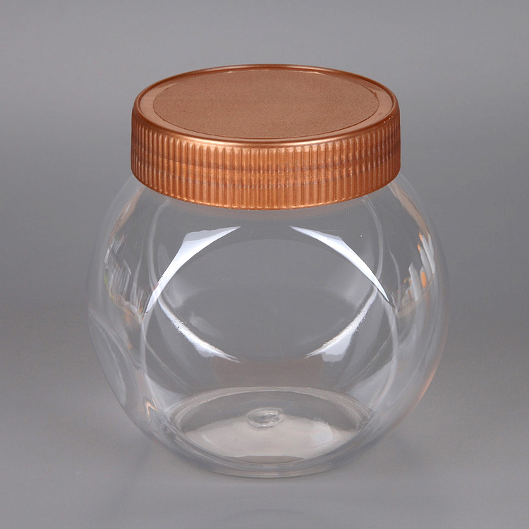 Transparent or custom Color Round Shape PET Plastic Jar