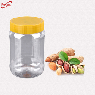 15oz 450ml Wide Mouth Clear Round Plastic PET Food Jar