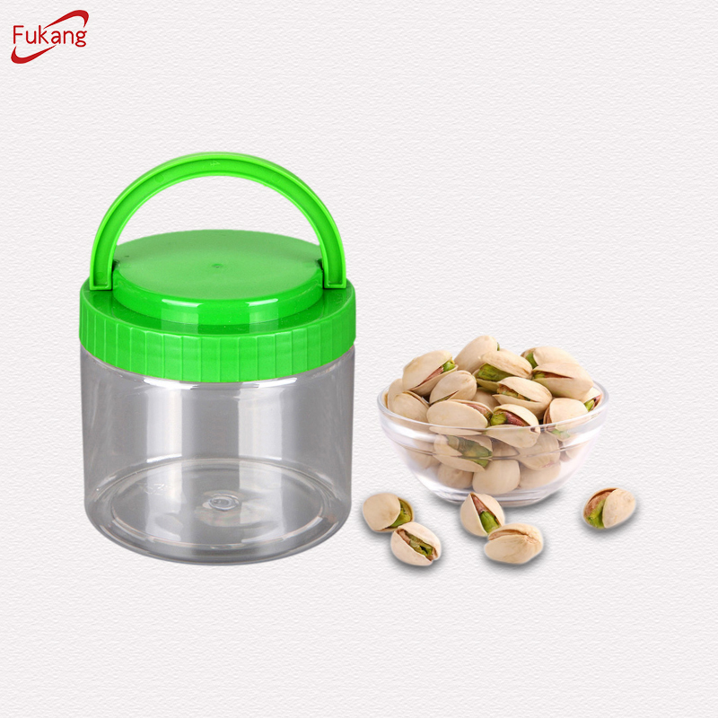 450ml round food plastic bottle with hand-held lid