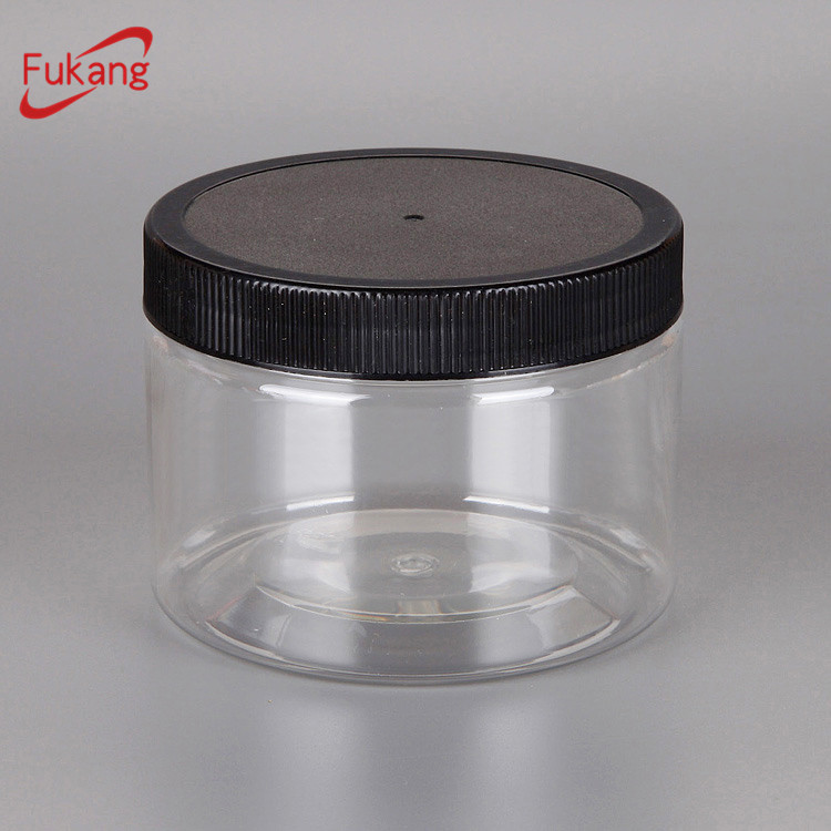 300ml Transparent Plastic Ice Cream Jar with Screw Cap Food Grade
