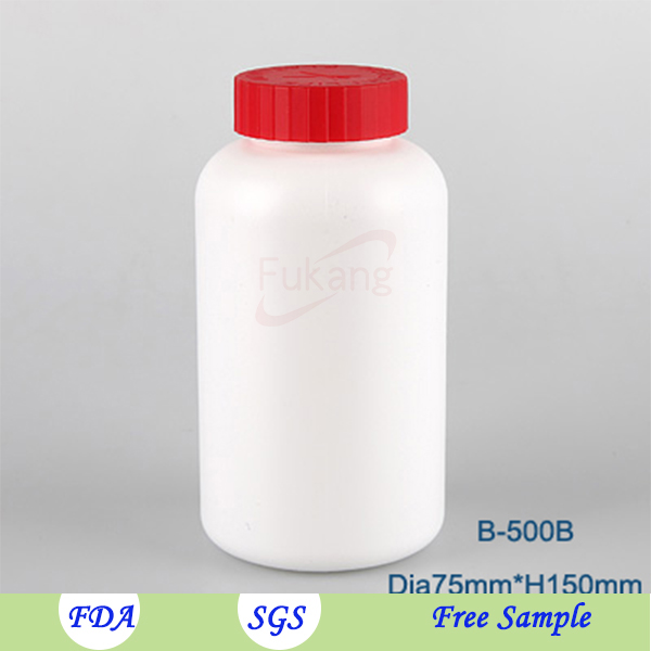 500ml circular health product plastic bottle