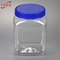 22oz PET plastic square vacuum bottles for dry fruit and cashew nut packaging