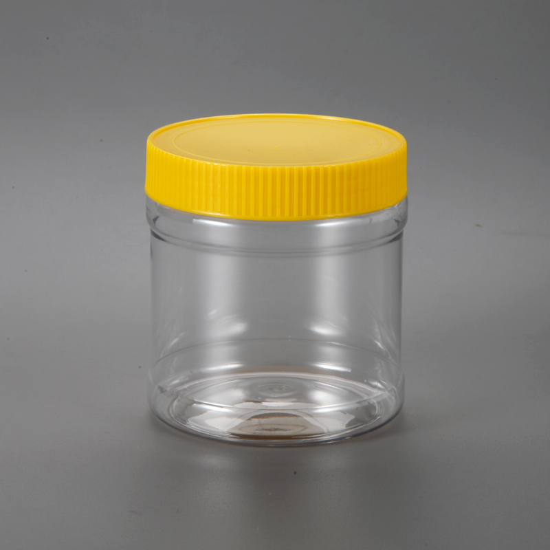 ODM/OEM custom clear PET plastic food jars with screw lids