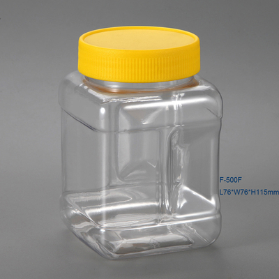 Salt Container,Plastic Jar with Screw Cap,500g Containers for Packing Salt and Spices