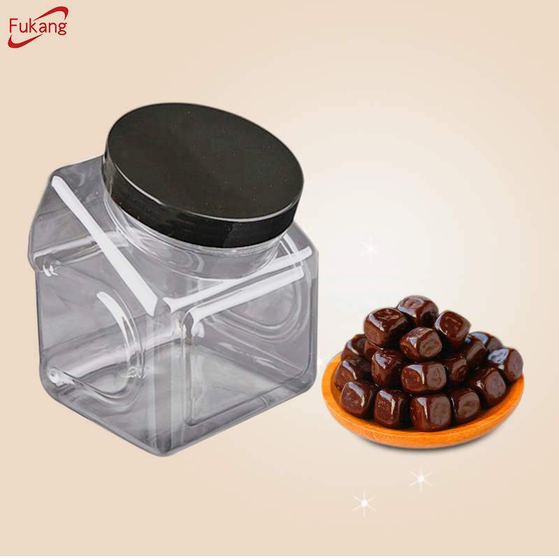 Custom large capacity bulk clear plastic cookie jars for sale