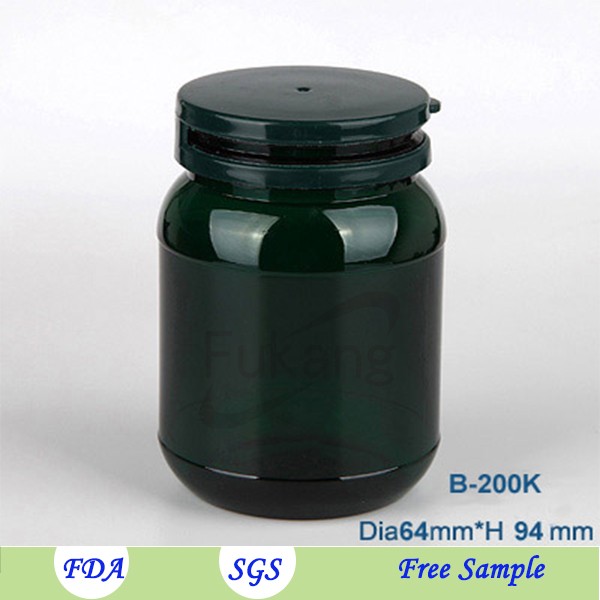 250ml green circular health product plastic bottle