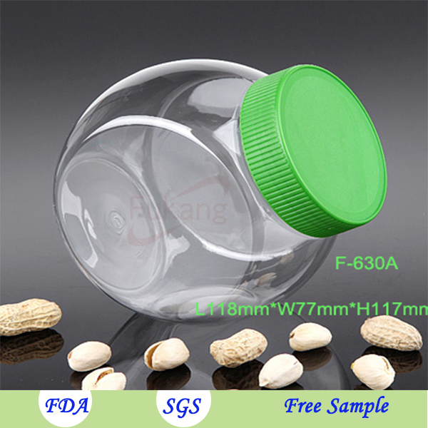 plastic container wholesale 5 liter big heart shape pet clear plastic jar for food packaging
