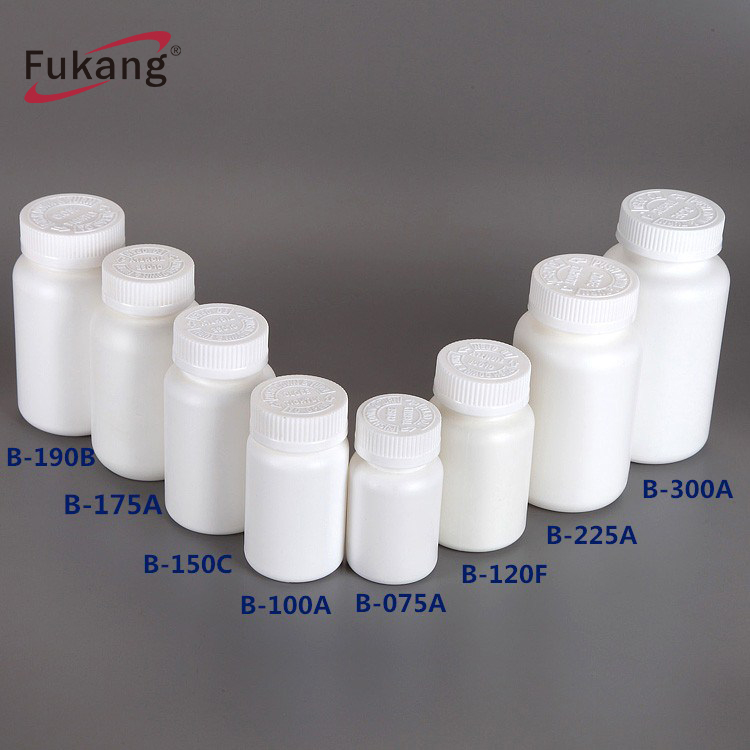 100ml white HDPE plastic pill bottle with child proof cap