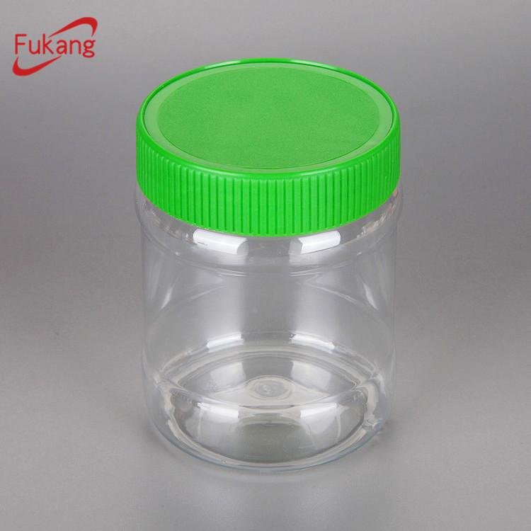 Biodegradable clear cosmetic containers volume 320ml plastic cream bottle jar food grade