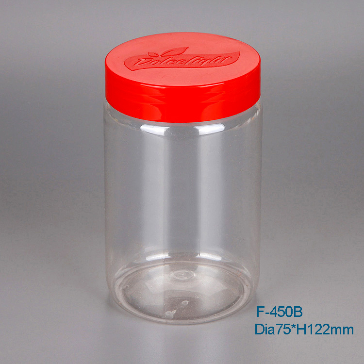 450ml circular screw cap food plastic bottle