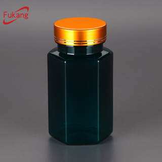 200ml circular transparent health product plastic bottle