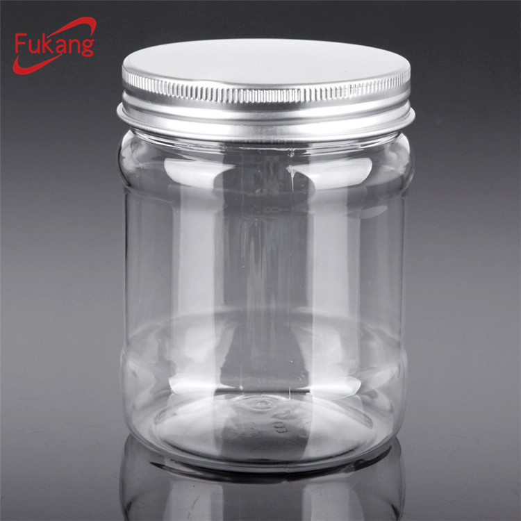 Candy Jar with Metal Lid,700cc High Quality Cookie Jar Plastic,89mm Lid