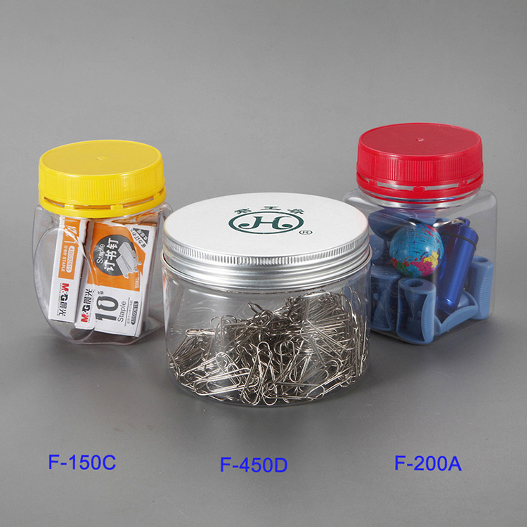 Wholesale food grade 150ml round clear plastic PET food jar