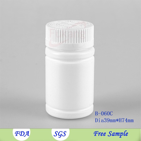 50ml circular food grade health product plastic bottle