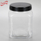 Square PET plastic cashews food storage bottle / Salted Cashew Nuts in plastic jar / cashews jar with lid