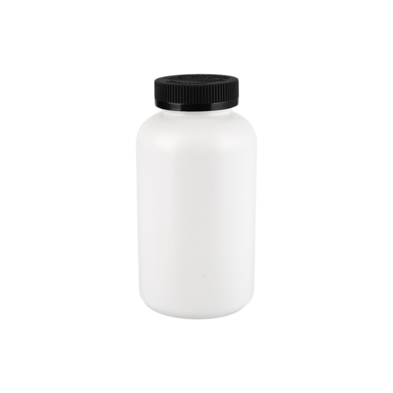 Custom made white 500cc HDPE medicine bottle plastic pill bottle